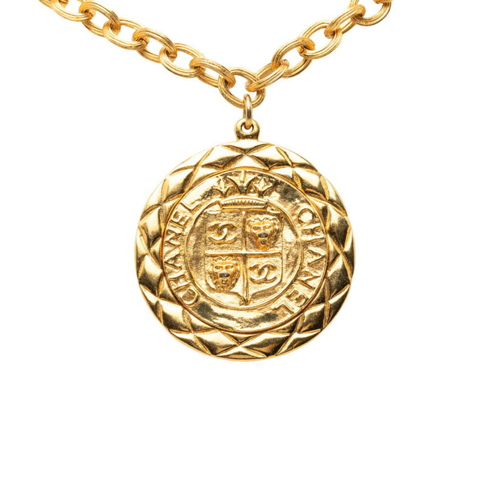 CHANEL Gold Logo Necklace